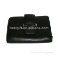 Black Leather Business Card Case/ Button Business Card Holder